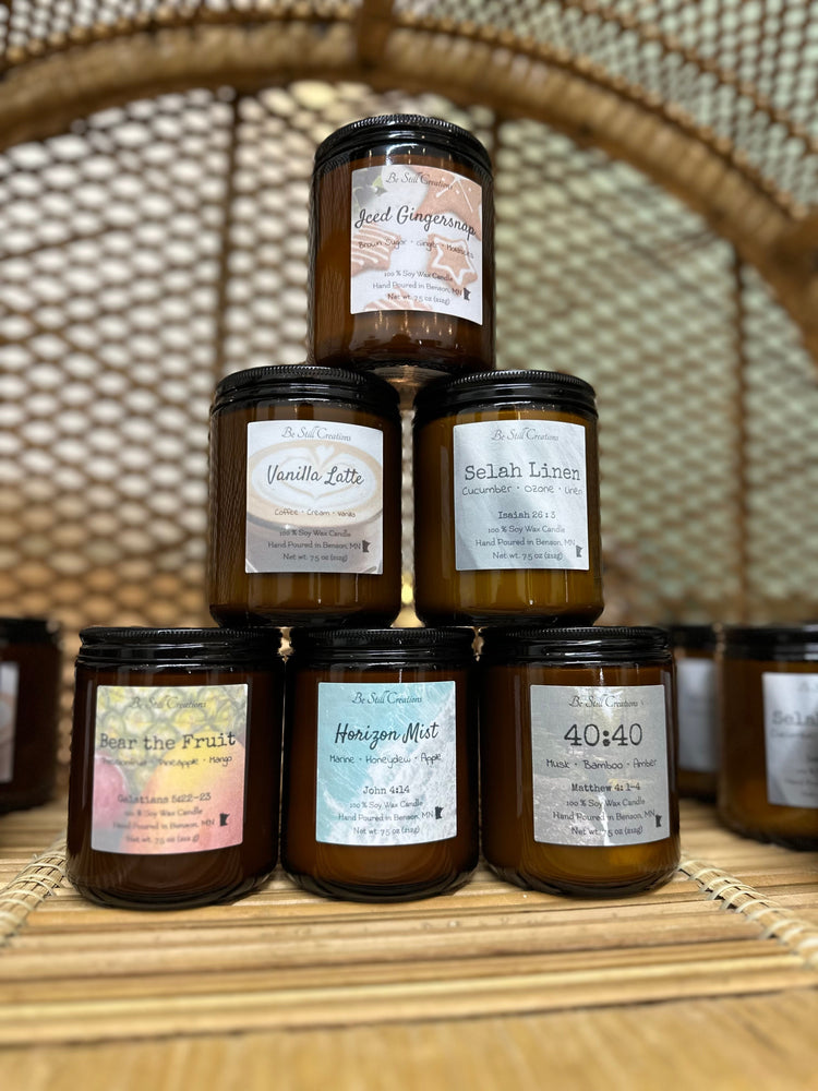 100% Soy, clean burning candles. Perfect for gifting. Eco- Friendly and renewable Candles. Made for burning, or for use under a candle lamp.