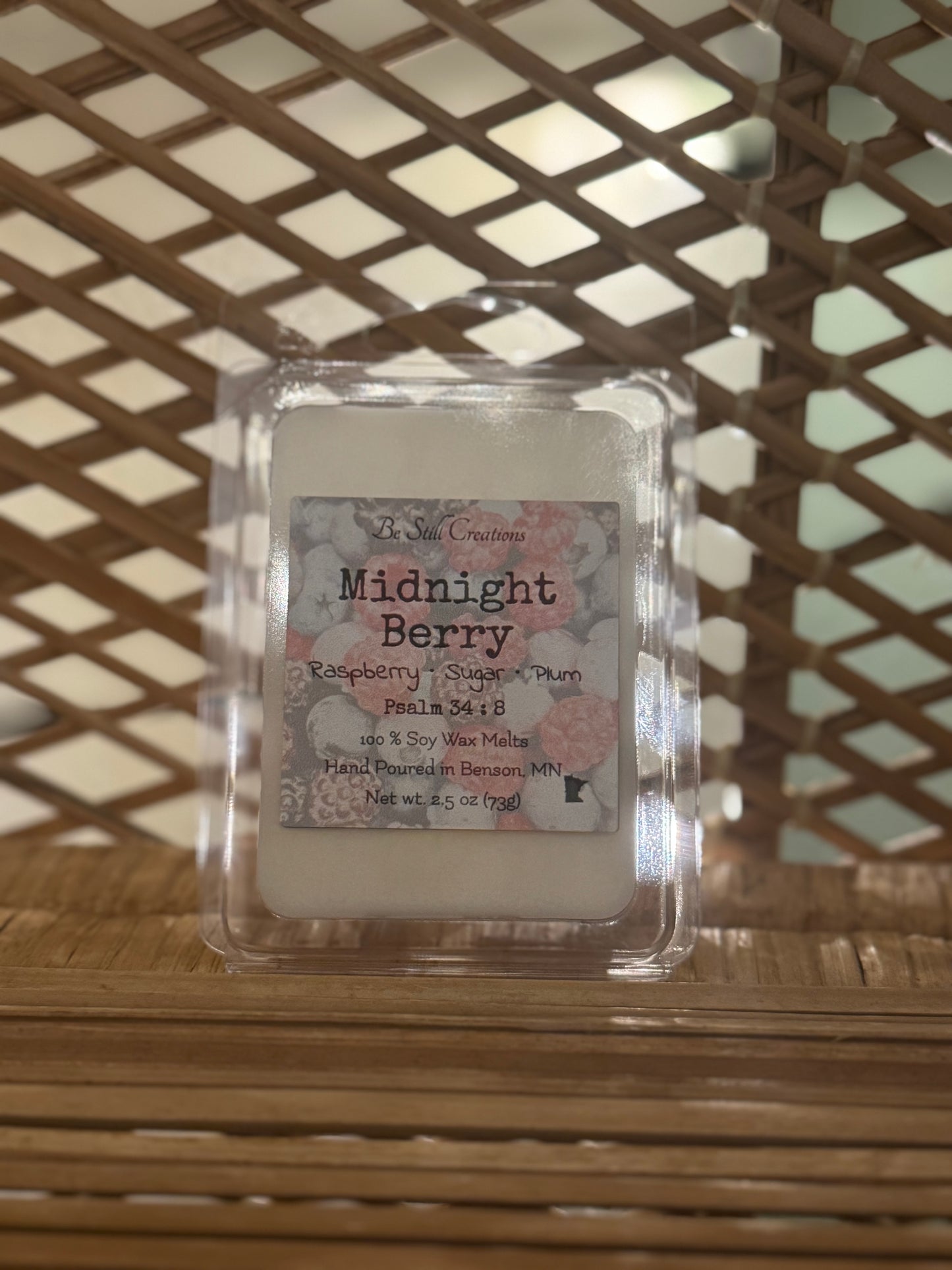 Midnight Berry sweet fruity scented wax melts, 100% soy wax, flameless home fragrance