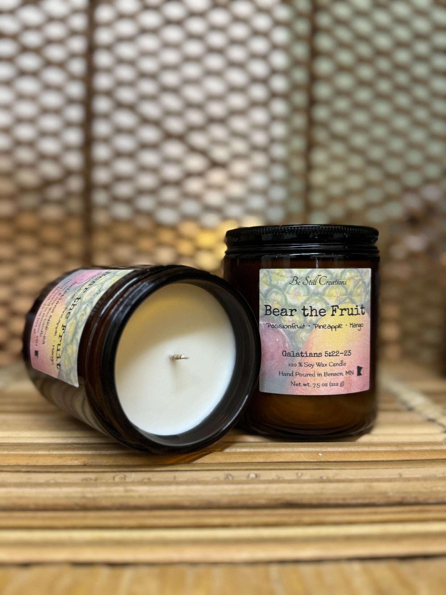 Passionfruit Pineapple Mango scented soy wax candle