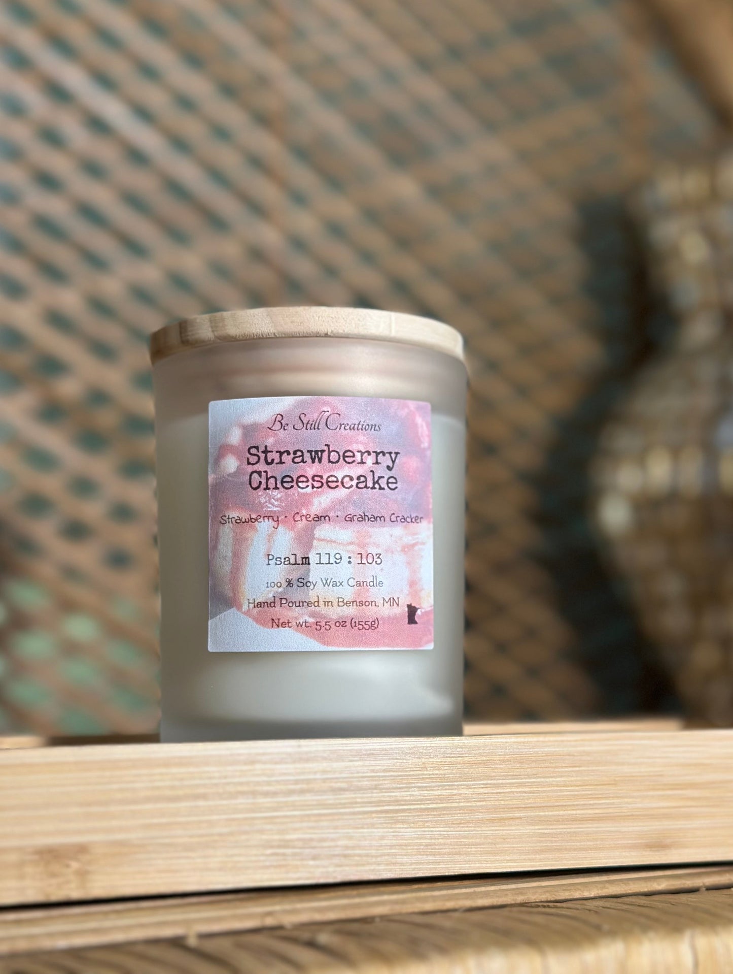 Strawberry Cheesecake Soy Candle - 5.5 oz