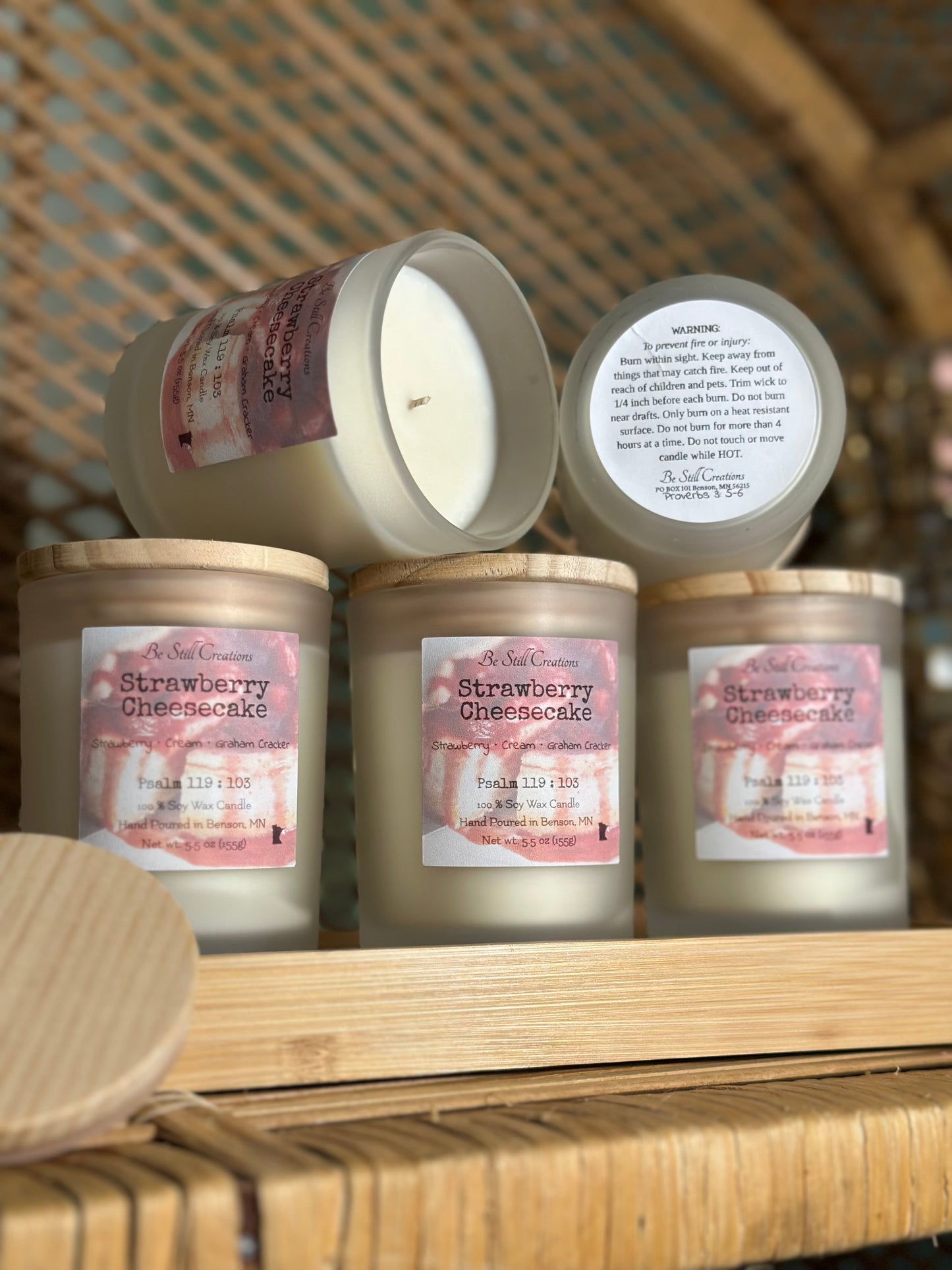 Strawberry Cheesecake Soy Candle - 5.5 oz