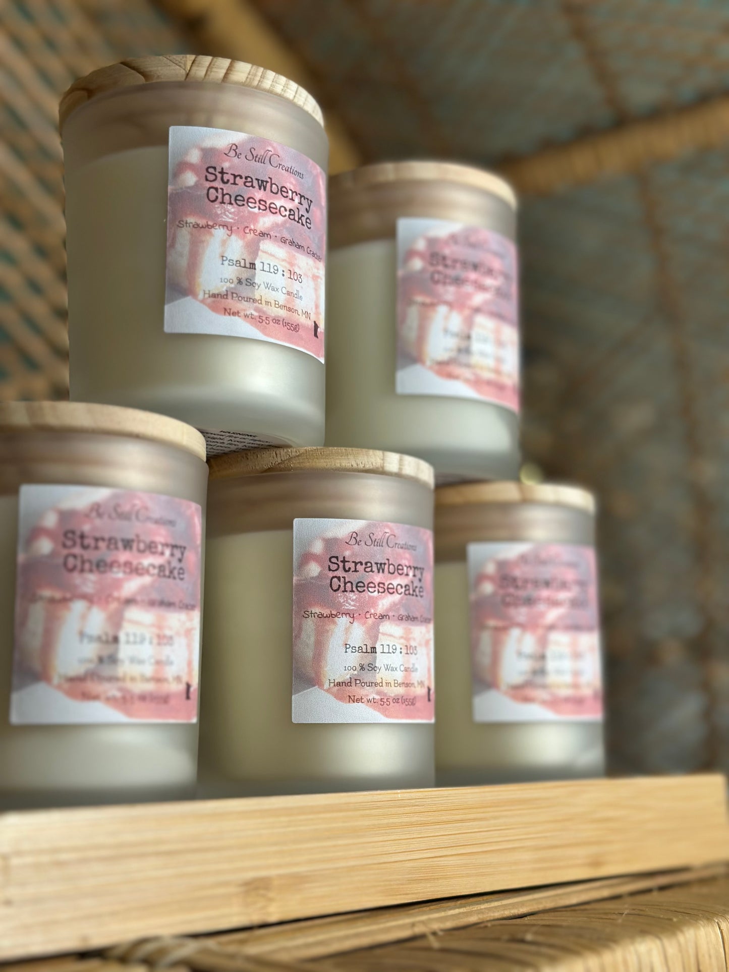 Strawberry Cheesecake Soy Candle - 5.5 oz